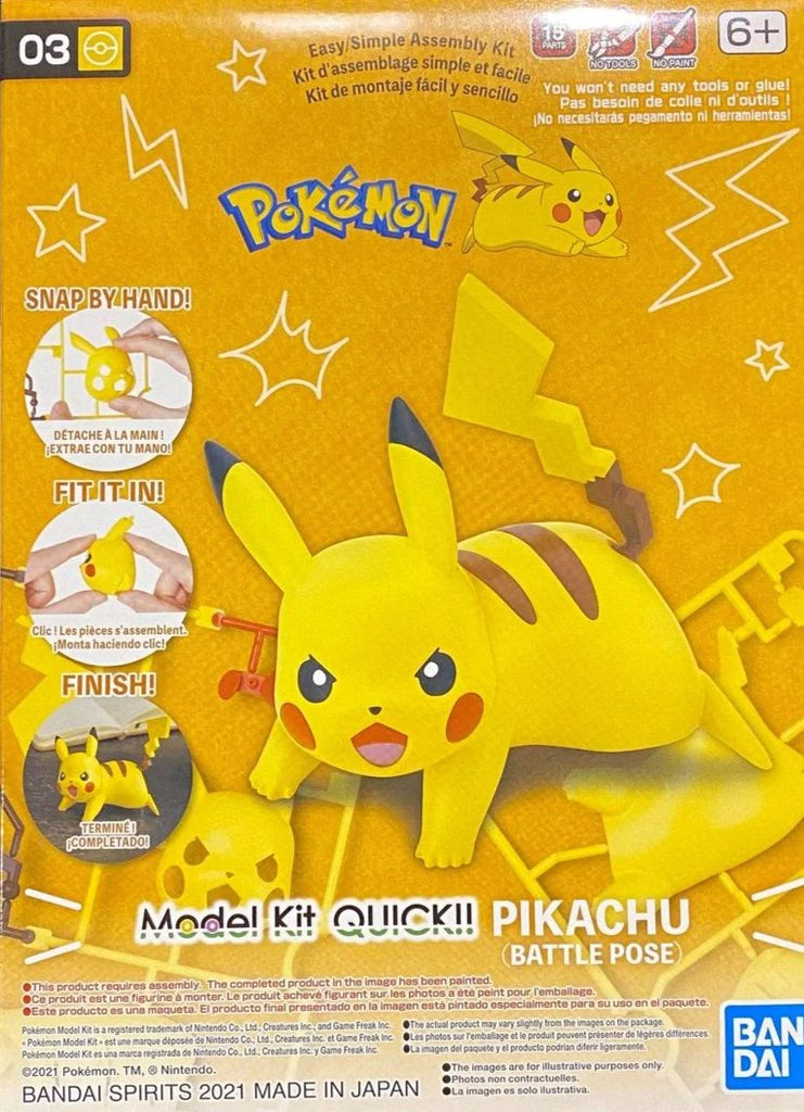 Pokémon Model Kit Quick!! #03 Pikachu (Battle Pose)